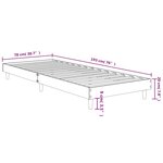 vidaXL Cadre de lit sans matelas noir 75x190 cm bois ingénierie