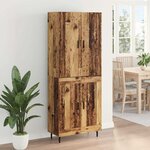 vidaXL Haut Armoire Bois Ancien 69 5 x 34 x 180 cm