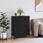 vidaXL Buffet noir 69 5x34x90 cm bois d'ingénierie