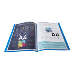 Protège-documents En Polypropylène 5/10e Opak Pochettes Cristal 160 Vues - A4 - Bleu Clair - X 8 - Exacompta