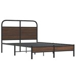 vidaXL Cadre de lit sans matelas 120x190 cm chêne marron