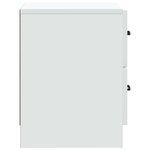 vidaXL Cabinet de chevet avec tiroir 2 Pièces Blanc 43 x 34 5 x 44 5 cm