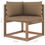vidaXL Salon palette de jardin 7 Pièces et coussins Bois de pin imprégné
