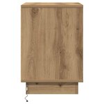 vidaXL Table de chevet avec lumières LED en chêne artisan 39x34 5x50 cm