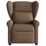 vidaXL Fauteuil inclinable de massage électrique marron tissu