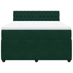 vidaXL Sommier à lattes de lit et matelas Vert foncé 160x200cm Velours
