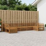 vidaXL Ensemble de canapés d'extérieur 7 Pièces Naturel