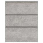 vidaXL Buffet Gris béton 60x35x76 cm Bois d'ingénierie