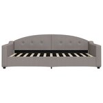 vidaXL Lit de jour avec matelas taupe 100x200 cm tissu