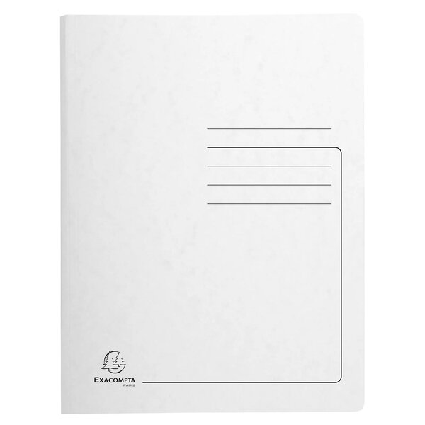 Chemise De Classement À Ressort Carte Lustrée 355gm2 - A4 - Blanc - X 25 - Exacompta