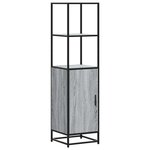 vidaXL Buffet haut sonoma gris 35 5x35x139 cm bois d'ingénierie métal