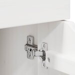 vidaXL Cabinet roulant Blanc 63 5 x 39 x 65 5 cm Bois de Pin Massif