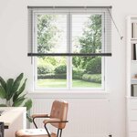 vidaXL Store de Fenêtre avec des rideaux Manuel Gris foncé Aluminium