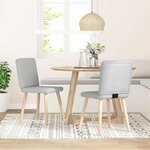vidaXL Chaises à manger lot de 2 gris nuage tissu