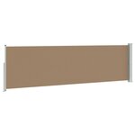 vidaXL Store latéral rétractable Taupe 600 x 160 cm Polyester