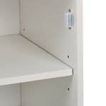 Caisson à roulettes pratique pour bureau 60 x 40 x 50 cm 3 compartiments ajustable en bois blanc 13_0016057