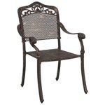 vidaXL Ensemble de salle à manger pour jardin 5 Pièces Bronze Aluminium
