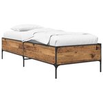 vidaXL Cadre de lit Bois ancien 80 x 200 cm Bois d'ingénierie