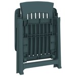 vidaXL Chaises inclinables de jardin lot de 2 vert PP