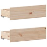 vidaXL Lit bibliothèque sans matelas 180x200 cm bois massif de pin