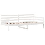 vidaXL Lit de jour et tiroirs sans matelas blanc 90x200 cm bois massif