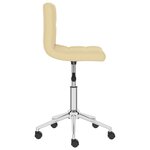 vidaXL Chaise pivotante de salle à manger Crème Similicuir