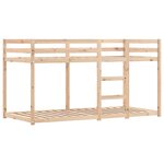 vidaXL Lit superposé avec rideaux bleu 80x200 cm bois pin massif