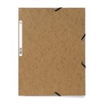 EXACOMPTA - Chemise a élastiques 3 rabats - 24 x 32 - Carte lustrée 390G - Couleur tabac