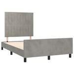 vidaXL Cadre de lit sans matelas gris clair 120x190 cm velours
