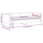 vidaXL Lit de jour avec matelas gris clair 90x190 cm tissu
