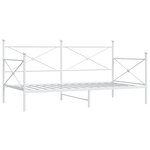 vidaXL Lit de repos sans matelas blanc 100x200 cm acier