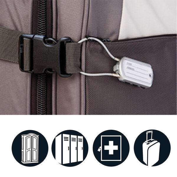 Pack de 2 Cadenas à Combinaison avec Etiquette Adresse Couleur Aléatoire 6 5 x 3 x 1 1 cm