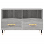 vidaXL Meuble TV Sonoma gris 80x36x50 cm Bois d'ingénierie