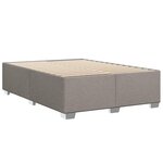 vidaXL Sommier à lattes de lit avec matelas Taupe 160x200 cm Tissu