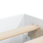 vidaXL Cadre de lit avec tiroirs sans matelas blanc 150x200 cm