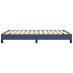 vidaXL Cadre de lit sans matelas bleu 140x190 cm tissu
