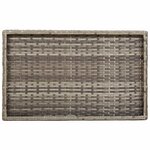 vidaXL Table à plateau pliable gris 65x40x75 cm résine tressée