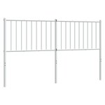 vidaXL Tête de lit métal blanc 160 cm