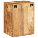 vidaXL Table de chevet 2 Pièces Marron Bois de mangue massif