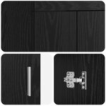 vidaXL Meuble de salle de bain avec évier Chêne noir 42 x 40 x 84 5 cm