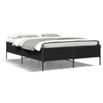 vidaXL Cadre de lit sans matelas noir 120x200 cm