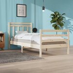vidaXL Cadre de lit Bois massif 100x200 cm