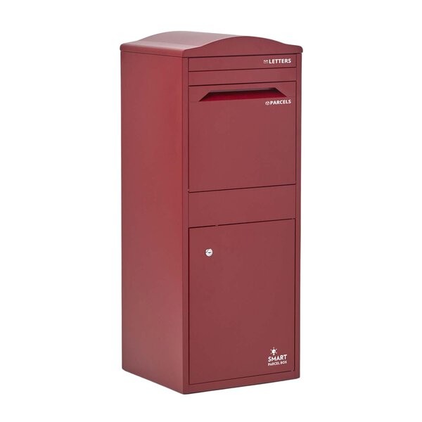 Boîte à colis incurvée 1 porte Large Bordeaux Acier galvanisé SMART PARCEL BOX®