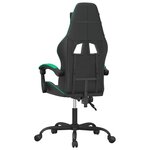 vidaXL Chaise de jeu Noir et vert Similicuir