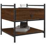 vidaXL Table basse chêne marron 50x50x50 cm bois d'ingénierie
