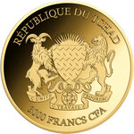 Monnaie ARA MACAO 1/1000 Oz Medaille Or 3000 Francs Chad 2026 (PRÉCOMMANDE)