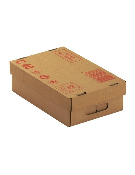 (lot  50 couvercles) caisse carton palettisable c40 avec couvercle 300 x 200 x 40 mm