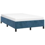 vidaXL Cadre de lit bleu foncé 120x190 cm velours