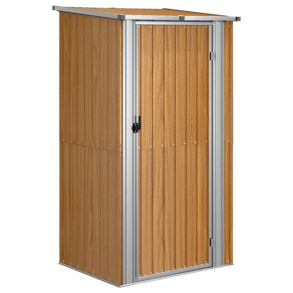 vidaXL Abri de jardin marron 118 5 x 97 x 209 5 cm Acier galvanisé