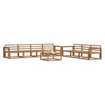 vidaXL Ensemble de canapés d'extérieur 8 Pièces Naturel